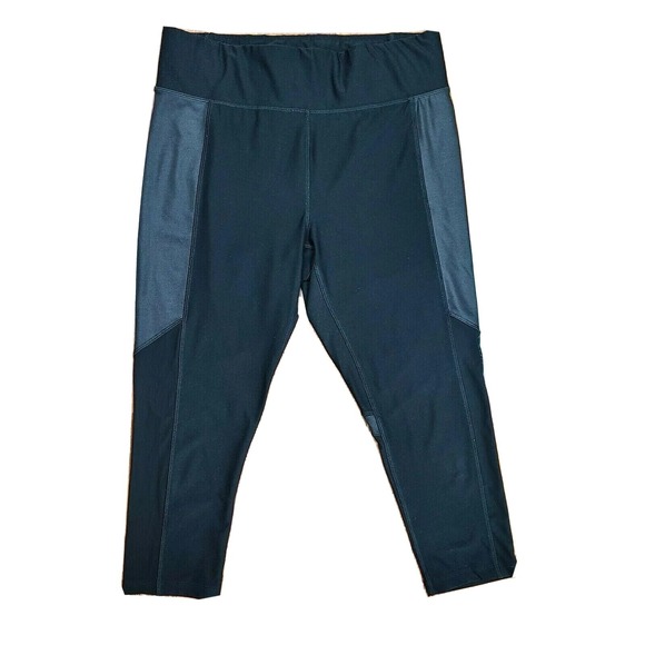 Cascade Collective Pants - Cascade Performance Leggings Womens Size L Large Black Crop Activewear Athletic